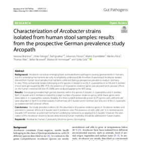 Characterization of Arcobacter strains isolated from human stool samples: results from the prospective German prevalence study Arcopath